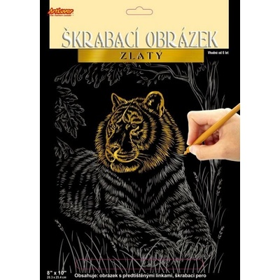 Škrabací obrázek zlatý asst 3 druhy