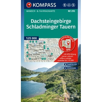 Dachsteingruppe, Schladminger Tauern (set 3 map, Kompass – 293) - turistická mapa