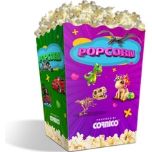 Popkornovač.cz Papierová krabička na popcorn s potlačou 1,7l