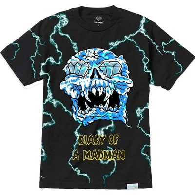 Diamond tričko Mad Lightning Allover Print Tee Black