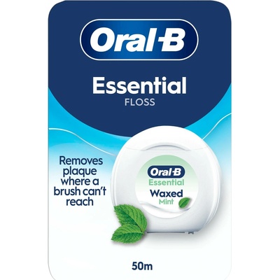 Oral-B Essential Floss Mint voskovaná dentální nit s mátovou příchutí 50 m