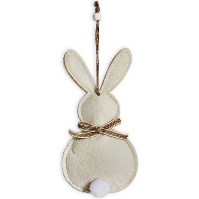Zajíc závěs filc 16 cm krém