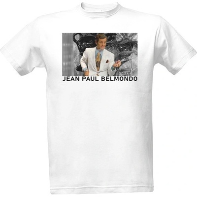 Tričko s potiskem Jean Paul Belmondo pánské tmavě šedý melír