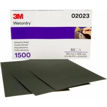 3M 02023 brúsny papier Wetordry 401Q, P1500, 140 × 230 mm