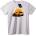 NOONEBRAND Тениска с жълта кола и залез - L, White