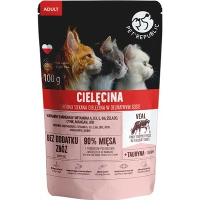 PET REPUBLIC Adult Jemně nakrájené telecí maso 100 g