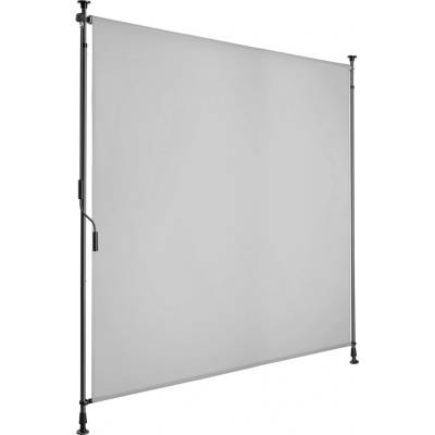 tectake Markýza Taija s ruční klikou - 150 x 310 cm, světle šedá