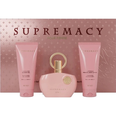 Afnan Supremacy Pink - EDP 100 ml + sprchový gél 100 ml + telové mlieko 100 ml