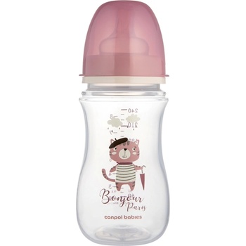 Canpol babies Антиколик шише Canpol Easy Start - Bonjour Paris, 240 ml, розово (35/232_pin)