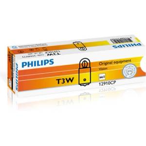 Philips Крушка, светлини на вратата PHILIPS T3W, 12V, 3W, 28lm, 10 бр
