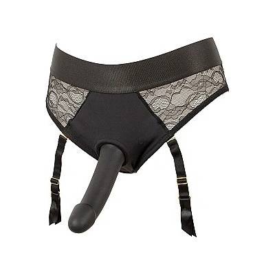 You2Toys Strap On Set Black, kalhotky a připínací penis sada