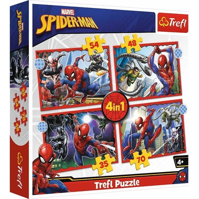 TREFL Hrdinný Spiderman 4v1 35,48,54,70 dielov