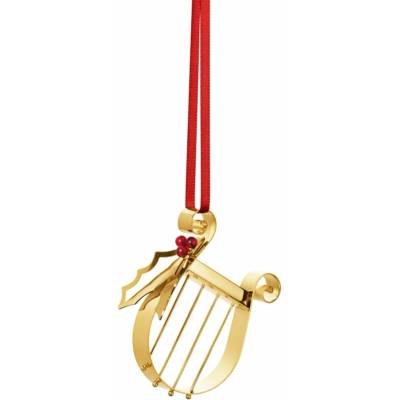Georg Jensen Pozlacená vánoční ozdoba Harp 2026 – sběratelská edice