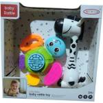 Manyuk Toys Бебешки комплект дрънкалка и гризалка - зебра и костенурка (8449)