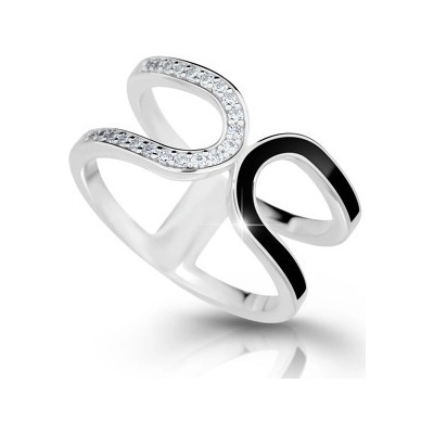 Modesi Moderní stříbrný prsten M11077