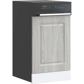 vidaXL Панел за съдомиялна машина, Kalmar, сив сонома, инженерно дърво (853653)