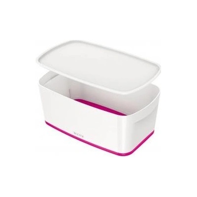 Leitz Úložný box s vekom MyBox, veľkosť S biela/ružová
