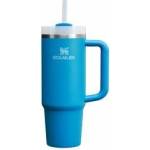 STANLEY 1913 Quencher H2.0 Flowstate Drinking Bottle with Straw 0.89L - Thermo Mug Cools for 9 Hours - 40 Hours Ice Cooled - Thermos Bottle BPA Free - Stainless Steel Drinking Cup - Azure - 100000143569