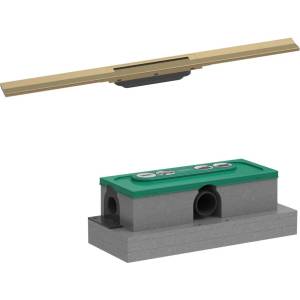 Hansgrohe Комплект душ канал с капак Hansgrohe RainDrain Flex регулируем 80 см, четкан бронз (56044140+01001180)