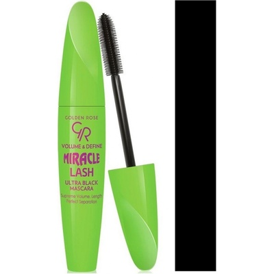 Golden Rose Miracle Lash Ultra Black Volume & Define Zahusťujúca maskara 9 ml