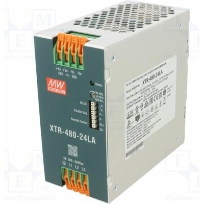 MEAN WELL XTR-480-24LA Napájecí zdroj: spínaný; na lištu DIN; 480W; 24VDC; 0÷20A; OUT: 1