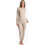 WOOLCANO Дамски комплект термобельо WOOLCANO Merino 100% SET0543 beige
