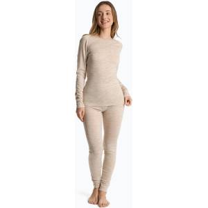 WOOLCANO Дамски комплект термобельо WOOLCANO Merino 100% SET0543 beige
