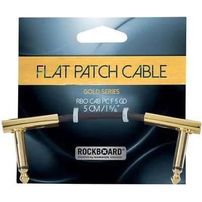 RockBoard Flat Patch Cable Gold 5 cm Ъглов - Ъглов Пач кабел (RBO CAB PC F  5 GD)