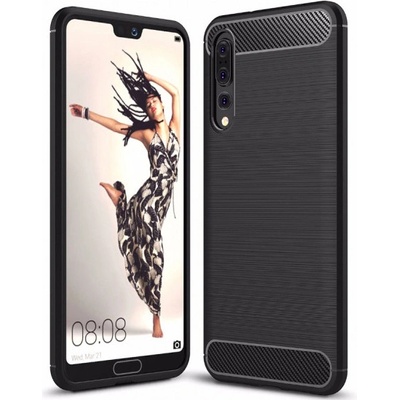 Púzdro SES Ochranné silikónové karbón Huawei P20 Pro - čierne