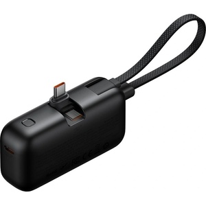 Mcdodo - Power Bank FreeKit Series (MC-7760) - с вграден кабел и конектор USB-C, 5000mAh, 22.5W - Черен