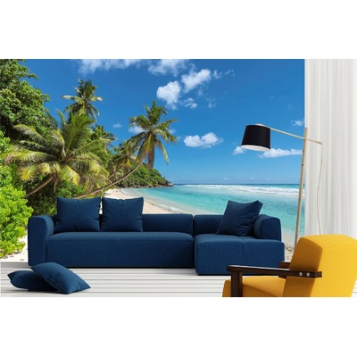 DIMEX ART Самозалепваща се флизелинова фототапета палми на тропически остров 375 x 250 см