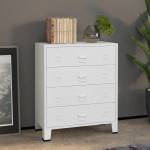 vidaXL Индустриален шкаф с чекмеджета, бял, 78x40x93 cм, метал (339616)