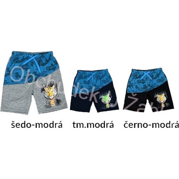 Sezon chlapecké šortky tm.šedo modrá