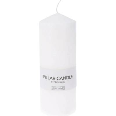 Home Styling Collection Svíčka z parafínu, Ø 7 x 20 cm, bílá bílá