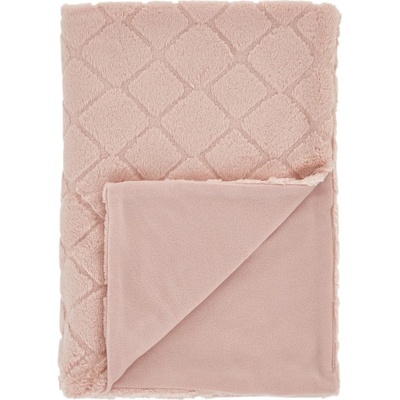 Catherine Lansfield Cosy Diamond deka růžová 130x170