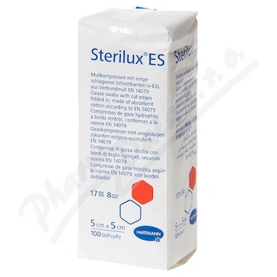 Sterilux Gáza kompr.nest.ES 5 x 5 cm 100 ks 17vl8vrs