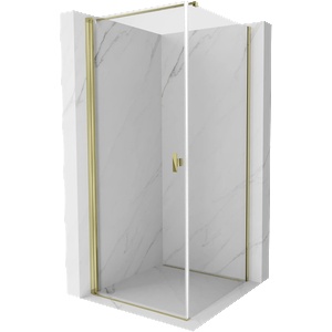 Mexen Mist-B душ кабина с отварящи се врати 85 x 85 см, прозрачна, златна - 8A2T-085-085-50-00 (8A2T-085-085-50-00)