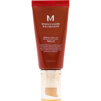 Missha M Perfect Cover BB Cream Rx [No. 21] Light Beige SPF42/PA+++ 50ml Дневен крем с цвят 50ml
