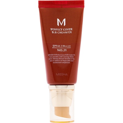 Missha M Perfect Cover BB Cream Rx [No. 21] Light Beige SPF42/PA+++ 50ml Дневен крем с цвят 50ml
