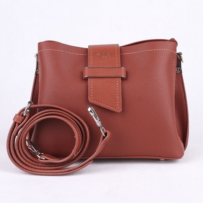 David Jones dámská malá tříoddílová crossbody kabelka 6118-1 hnědá