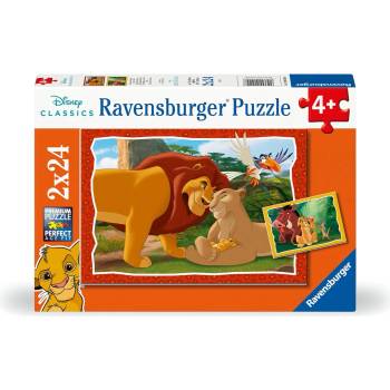 Image 1 of Ravensburger Пъзел Ravensburger от 2 х 24 - Цар лъв, Кръгът на живота (12001029)
