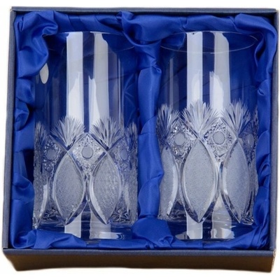 BOHEMIA CRYSTAL Broušené sklenice na vodu brus Paříž 2 x 380 ml