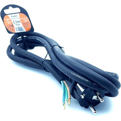 Solight Flexo šnúra 2,5m 3x1,5 gumová H07RN-F3 čierna (pf36)