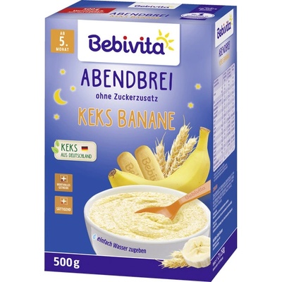 Bebivita Večerní se sušenkami a banánem 500g