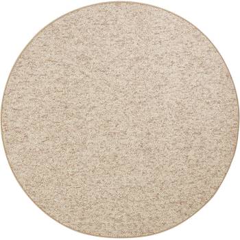 BT Carpet Светлокафяв кръгъл килим ø 133 cm Wolly - BT Carpet (102842-133)