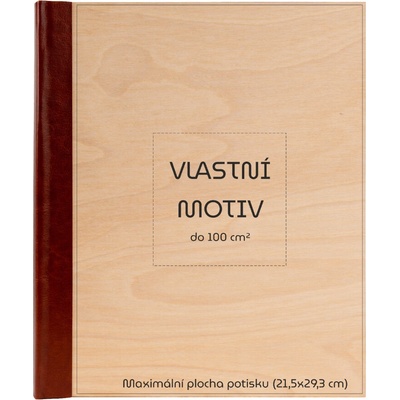 GEDEON Fotoalbum na fotorůžky 24x29 cm 40 stran Wood bronze GRAVÍR Rozměr: Rozměr do 100 cm2, Motiv gravíru: Vlastní motiv