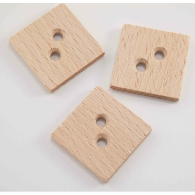 Dierkový drevený gombík - prírodný - rozmer 3 cm x 3 cm