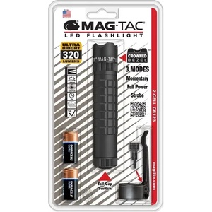 Maglite Фенер MAGTAC 2-Cell CR123LED Crown Bezel, черен, блистер (SG2LRA6L)