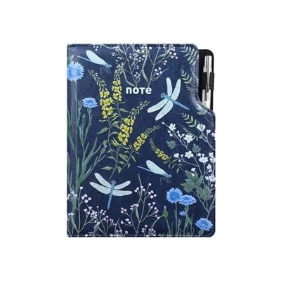 Notes DESIGN B5 linkovaný modrý vážky