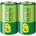 GP Batteries Цинк карбонова батерия GP 14G-S2 Greencell, R14, 2 бр. в опаковка / Shrink, 1.5V (GP-BM-14G-S2)